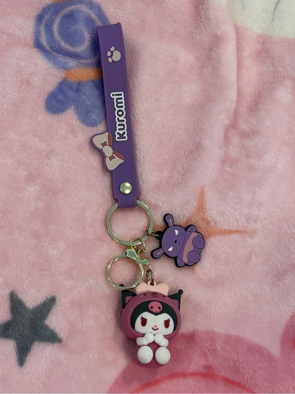 GUC Sanrio My Melody & Kuromi Character Keychain Set - Pink and Purple
